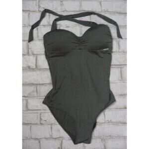 Sapph Beach Grey Tamboo Bay Sweetheart Once Piece Swimsuit 6 NEW